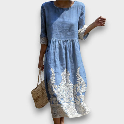 Tiffany | Vestido con estampado de plantas y flores