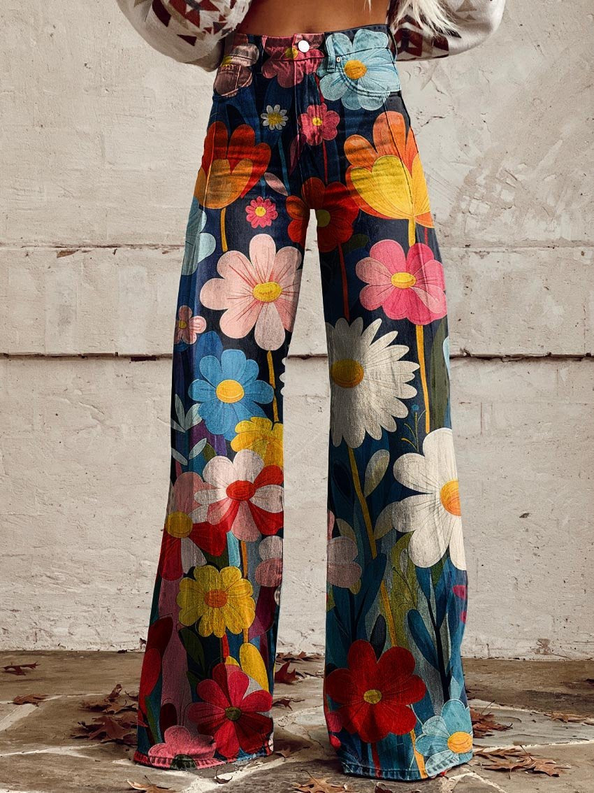 Léna - Pantalón Tejano Estampado